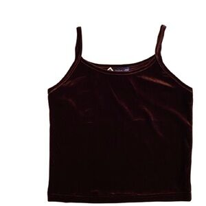 Limited Too Velvet Camisole in Deep Brown Girls L (14) NWT